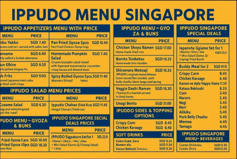 IPPUDO MENU SINGAPORE