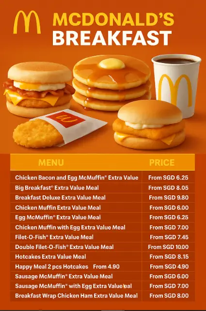MCDONALDS BREAKFAST MENU SINGPORE
